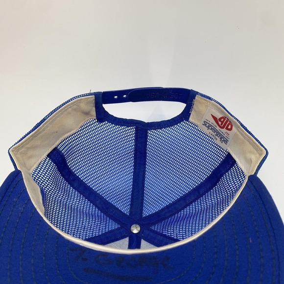 Vintage Kansas City Royals Mesh Back Trucker Snapback Hat Superstripe Large USA - Picture 11 of 15